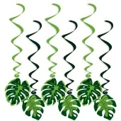 swiderki wiszace liscie monstery zielone 6 szt