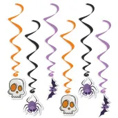 swiderki wiszace straszne halloween z pajakiem mix 6 szt