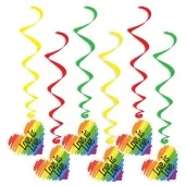 swiderki wiszace teczowe serca love is love mix 6 szt