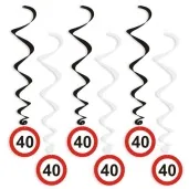 swiderki wiszace urodziny 40 traffic birthday 6 szt