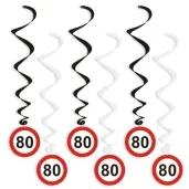 swiderki wiszace urodziny 80 traffic birthday 6 szt