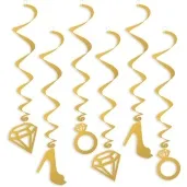 swiderki wiszace wieczor panienski party zlote 6 szt