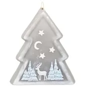 swieca choinka renifer szara adpal 170 140 mm