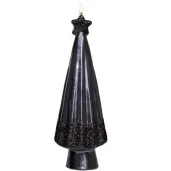 swieca choinka z gwiazda czarna adpal 240 80 mm