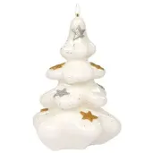 swieca choinka z gwiazdkami biala adpal 120 80 mm