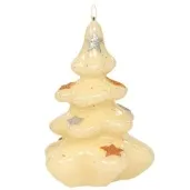 swieca choinka z gwiazdkami ecru adpal 120 80 mm