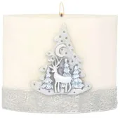 swieca elipsa renifer dioda led bialo szara adpal 120 140 mm