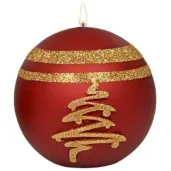 swieca kula choinka czerwona adpal 100 mm