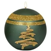 swieca kula choinka zielona adpal 100 mm