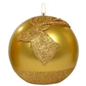 swieca kula renifer zlota adpal 100 mm