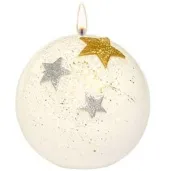 swieca kula trzy gwiazdki biala adpal 80 mm