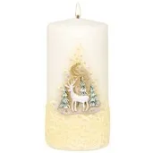swieca pienkowa renifer bialo kremowa adpal 150 70 mm