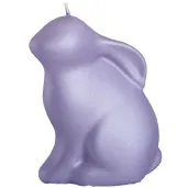 swieca wielkanoc matowy zajaczek fioletowy bartek candles 120 mm