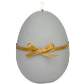 swieca wielkanocne jajko z kokardka szara adpal 14cm