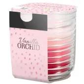swieca zapachowa w karbowanym szkle wanilia z orchidea bispol 82 80 mm