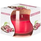 swieca zapachowa w szkle wisnia z czekolada bispol 7 cm