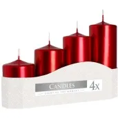 swiece pienkowe classic czerwone metaliczne bispol mix 4 szt