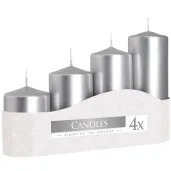 swiece pienkowe classic srebrne metaliczne bispol mix 4 szt