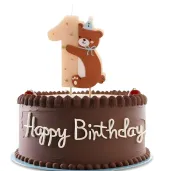 swieczka tortowa na roczek mis dekoracja na tort na 1 urodziny partydeco 11 cm