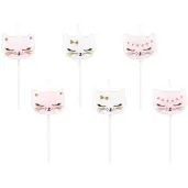 swieczki na tort kotek mix partydeco 6 szt