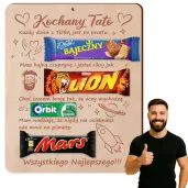 tabliczka kochany tato drewno 210x170 mm