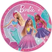 talerzyki papierowe barbie fantasy procos 23 cm 8 szt