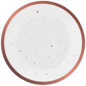 talerzyki papierowe celebrate kropki rozowe zloto godan 18 cm 6 szt