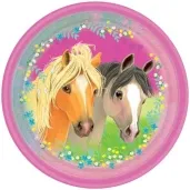 talerzyki papierowe pretty pony mix amscan 23 cm 8 szt