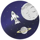 talerzyki papierowe rakieta w kosmosie congee 18 cm 6 szt