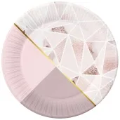 talerzyki papierowe rose chic godan 18 cm 6 szt
