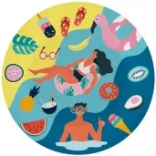 talerzyki papierowe summer lets party beach godan 18 cm 6 szt