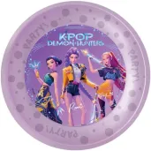 talerzyki plastikowe wielorazowe k pop demon hunters procos 21 cm 4 szt