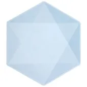 talerzyki vert decor heksagonalne niebieski amscan 20 8 cm 6 szt