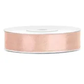 tasiemka satynowa brzoskwiniowa jasna 12 mm 25 m