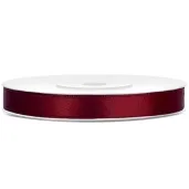 tasiemka satynowa classic bordowa partydeco 6 mm 25 m