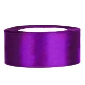 tasiemka satynowa classic purpurowa partydeco 25 mm 25 m