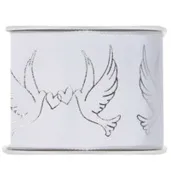 tasiemka satynowa doves biala santex 40 mm 5 m