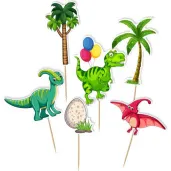 topper papierowy dino party 6 szt