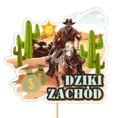topper papierowy dziki zachod kowboj 17 5 cm