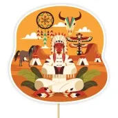 topper papierowy indianski szaman 20 cm