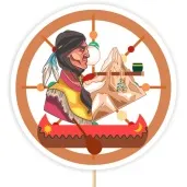 topper papierowy indianski wodz 20 cm