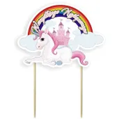 topper papierowy jednorozec wszystkiego najlepszego 16 cm