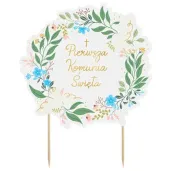 topper papierowy pierwsza komunia swieta partydeco 20 cm