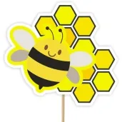 topper papierowy sloneczna pszczolka 20 cm