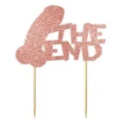 topper papierowy the end penisek rose gold brokat 14 x 17 5 cm