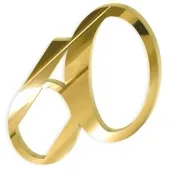 topper z pleksy cyfra 60 urodziny zloty lustrzany 9x9 5 cm