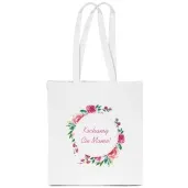 torba eko kochamy cie mamo kwiaty bialy 40x35 cm