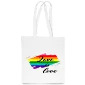 torba eko tecza love is love bialy 40x35 cm