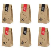 torebki na slodycze piraci kraft partydeco 6 szt