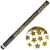 tuba strzelajaca konfetti gwiazdki zloty partydeco 80 cm